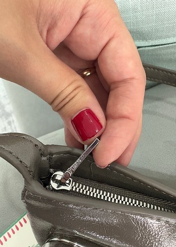  Beden gri Renk Fermuarlı Kahverengi Deri Kadın Çanta