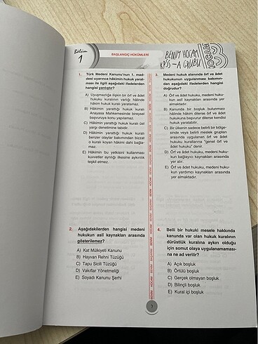  Beden KPSS A - MEDENİ HUKUK