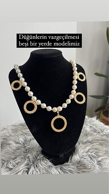 Tasarımcı Beşibiyerde inci kolye