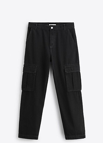 Zara Siyah Kargo Pantolon