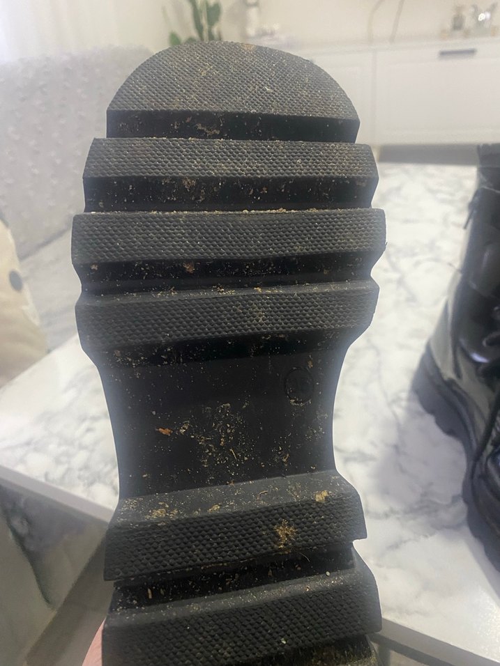 Siyah Rugan Platform Topuklu Gotik çocuk bot - Görsel 2