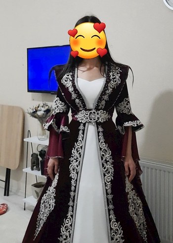 Satılık Mürdüm Kadın Bindallı Kına Kıyafeti Elbise