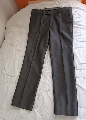Diğer Gri Pilili Erkek Ofis Pantolonu