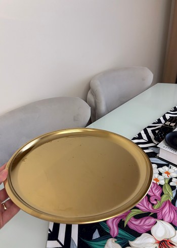 Parlak Altın Renkli Düz Tepsi - Görsel 2