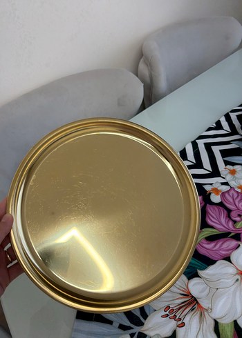 Parlak Altın Renkli Düz Tepsi - Görsel 3