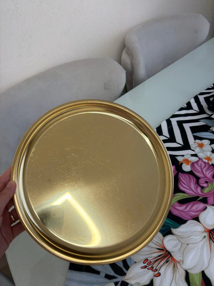 Parlak Altın Renkli Düz Tepsi - Görsel 3