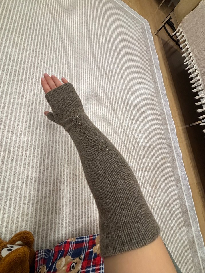 Silk&cashmere parmaksız eldiven - Görsel 4