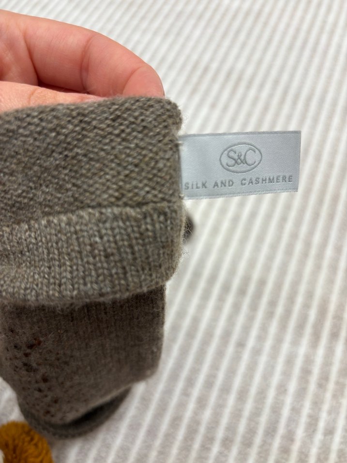 Silk&cashmere parmaksız eldiven - Görsel 3