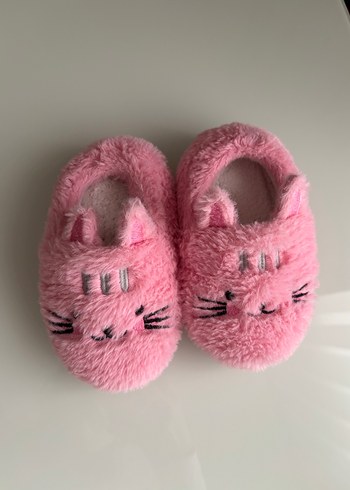 Kız bebek Pembe Peluş Ev Terliği - Görsel 2