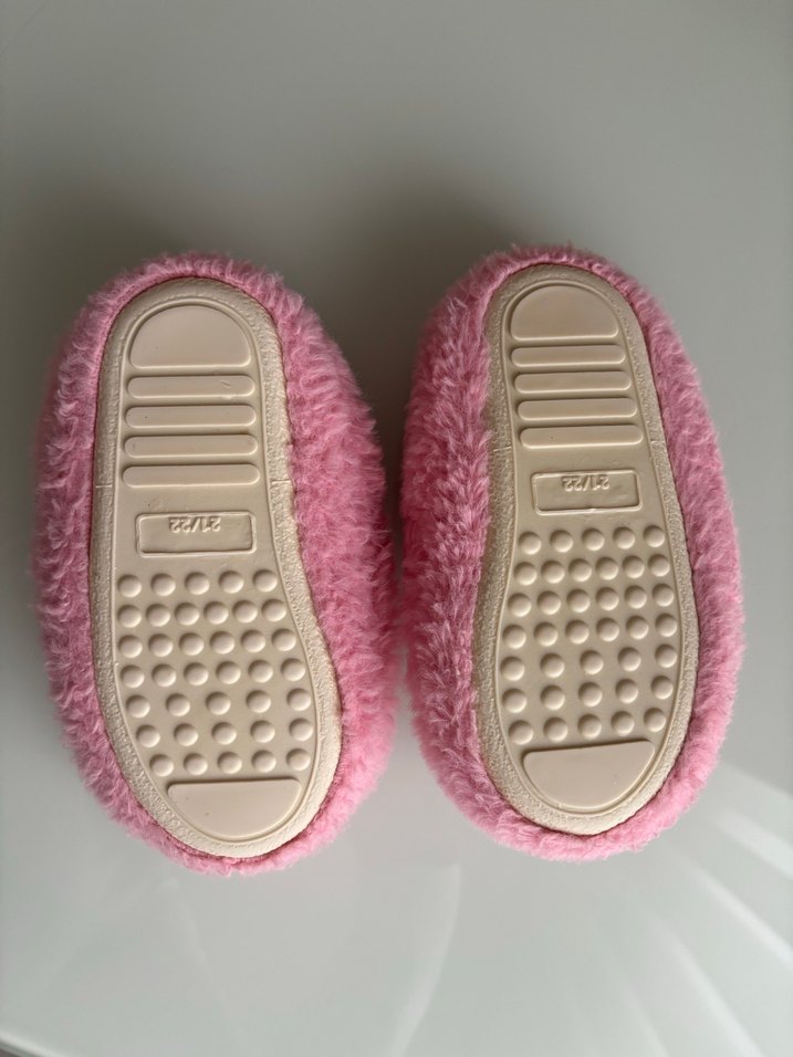 Kız bebek Pembe Peluş Ev Terliği - Görsel 3