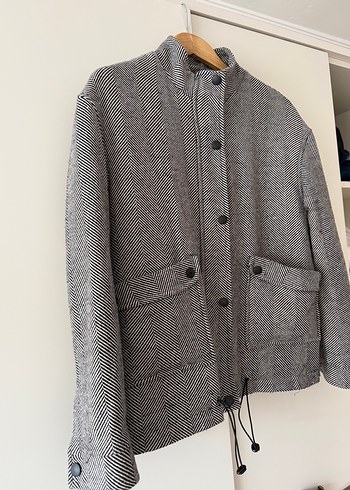 Siyah Astarlı Cepli Kaşe Mont - Görsel 4