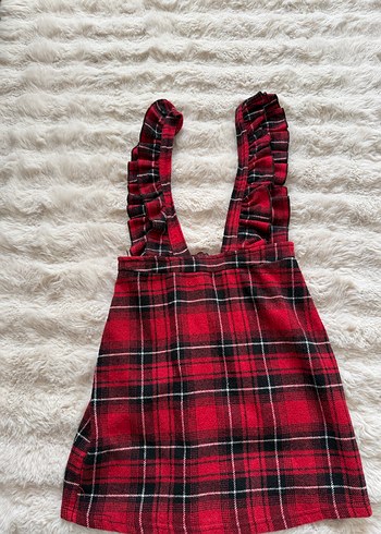 Ekoseli Desenli Salopet Etek - Görsel 6