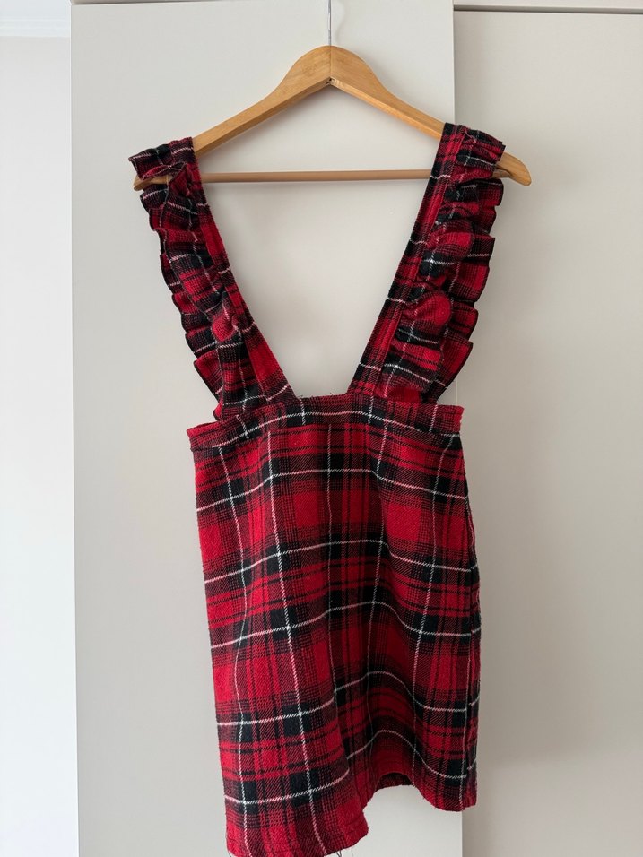 Ekoseli Desenli Salopet Etek - Görsel 4