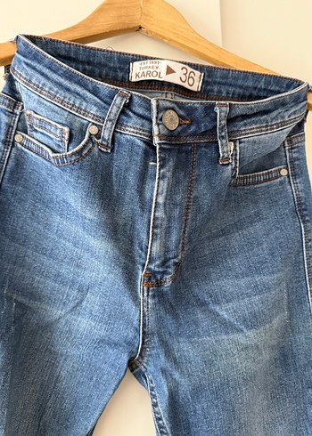 Slim fit esnek Jean - Görsel 3