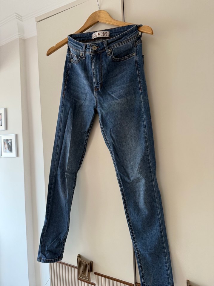 Slim fit esnek Jean - Görsel 2