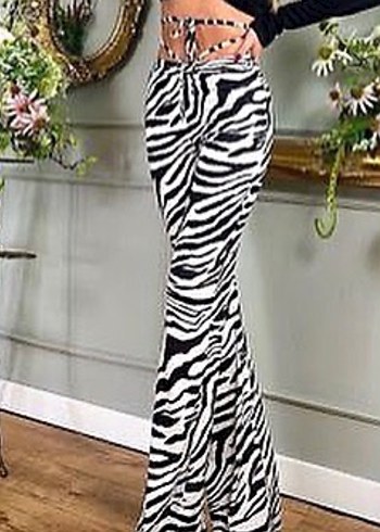 Zebra Desenli Pantolon - Görsel 7