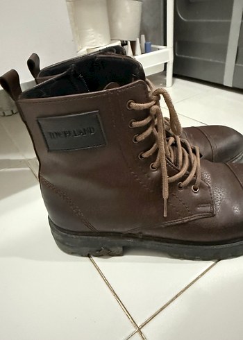 Kahverengi Deri Kadın Biker Bot - Görsel 2