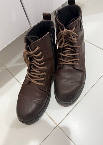 Kahverengi Deri Kadın Biker Bot - Görsel 7