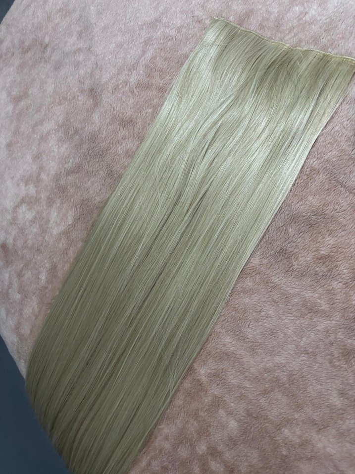 Küllü sarı yarımay takma saç - Görsel 2