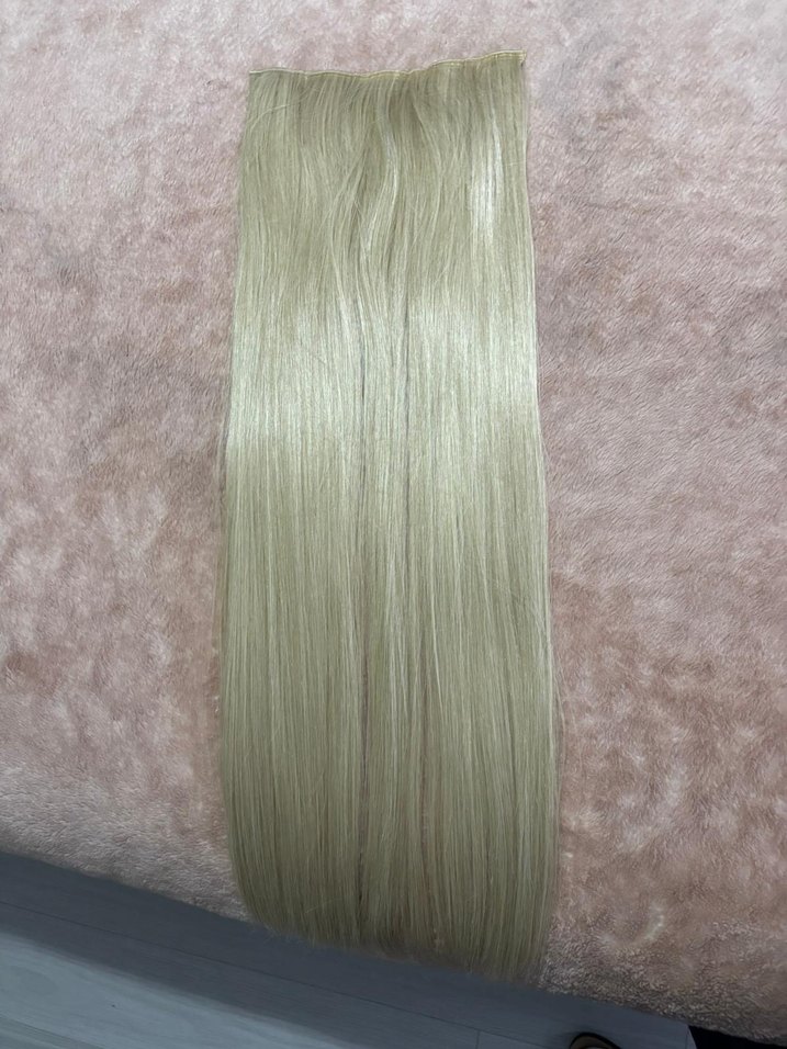 Küllü sarı yarımay takma saç - Görsel 3