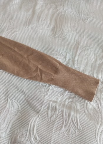 Bej V Yaka Kadın Pamuklu Kazak - Görsel 3