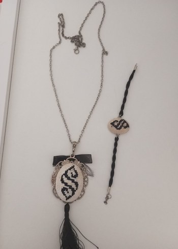 Nakışlı Zincir Detaylı Mini Bohem Kolye - Görsel 4