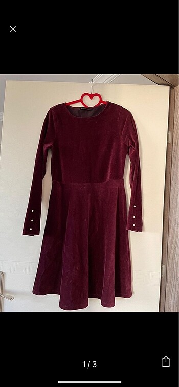 Bordo kısa elbise