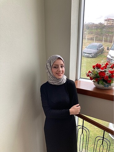 Suud Collection Suud siyah beli düğümlü simli elbise