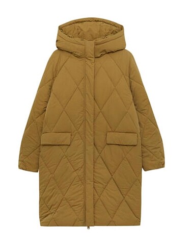 Pull and Bear Uzun Şişme Mont