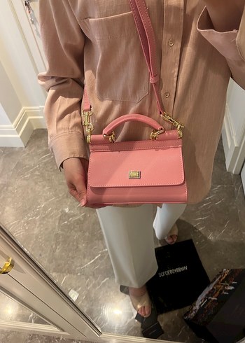 Dolce & Gabbana Dolce & Gabbana Pembe mini sicily çanta