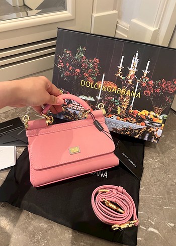 Beden Dolce & Gabbana Pembe mini sicily çanta