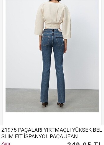 Zara zara ispanyol paça flare jeans