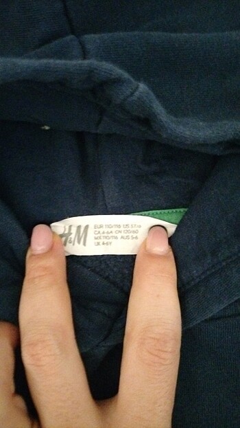 H&M 4-6yas kalın içi pamuklu sweatshirt 