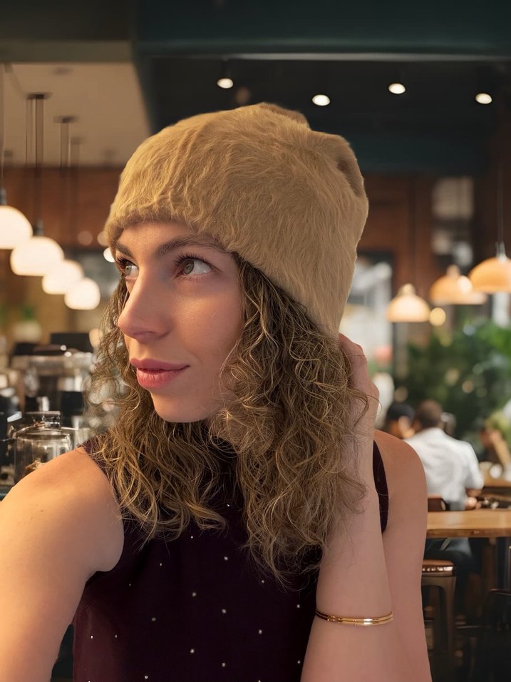 Kadın Peluş Bere - Görsel 2