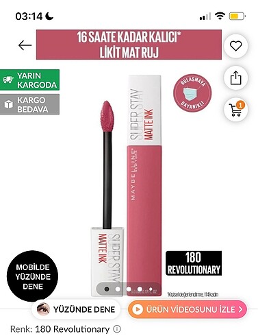 Maybelline New York Super Stay Kalıcı Ruj