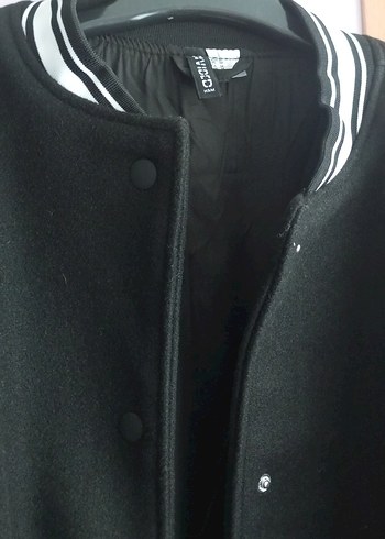 Düğmeli Siyah Deri Kadın bomber Ceket - Görsel 3