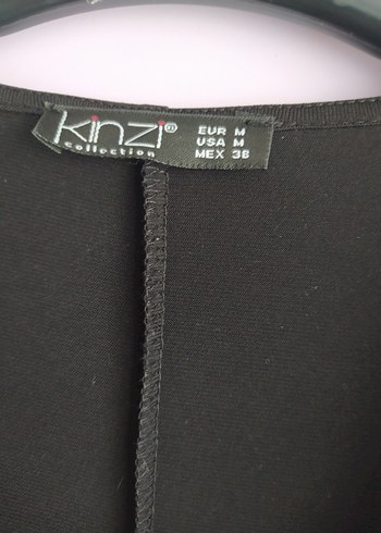 Kadın Siyah Uzun Drapeli V Yaka vatkalı Elbise - Görsel 3