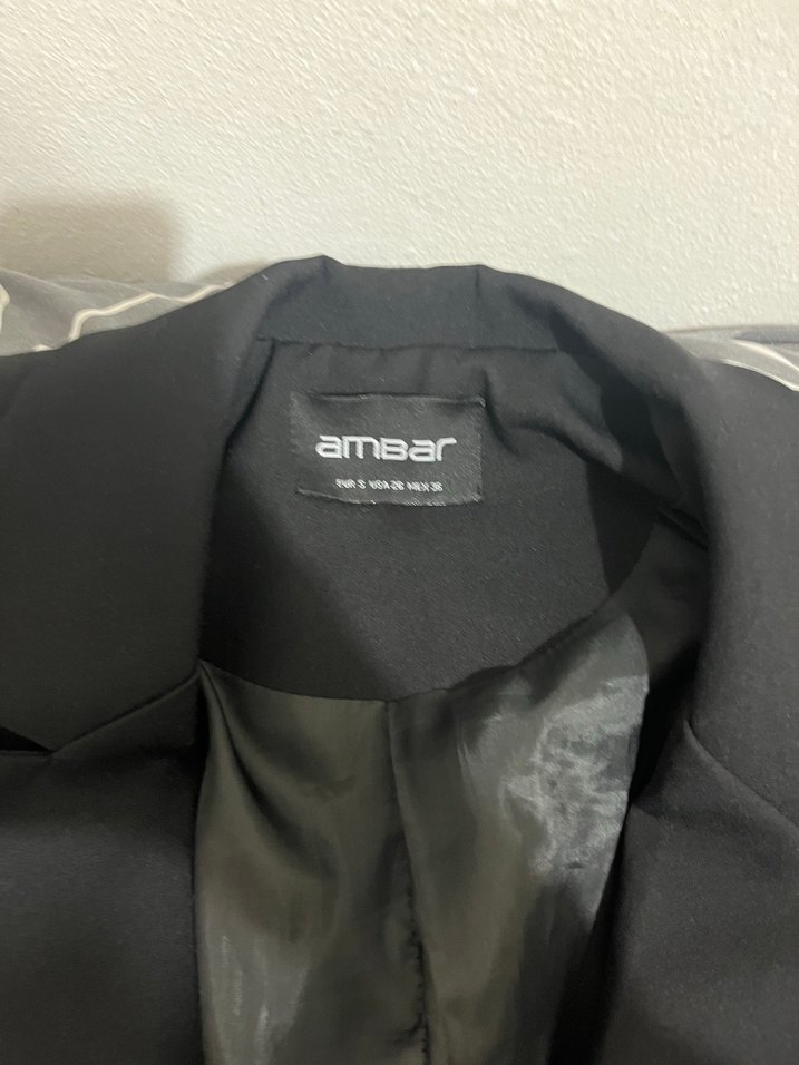 Siyah Düğmeli Kadın Blazer Ceket - Görsel 3