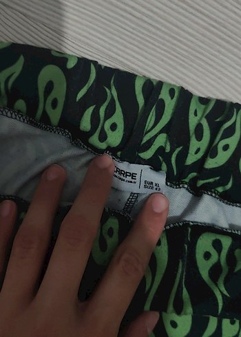 Yeşil alev Desenli Kadın eşofman altı - Görsel 3