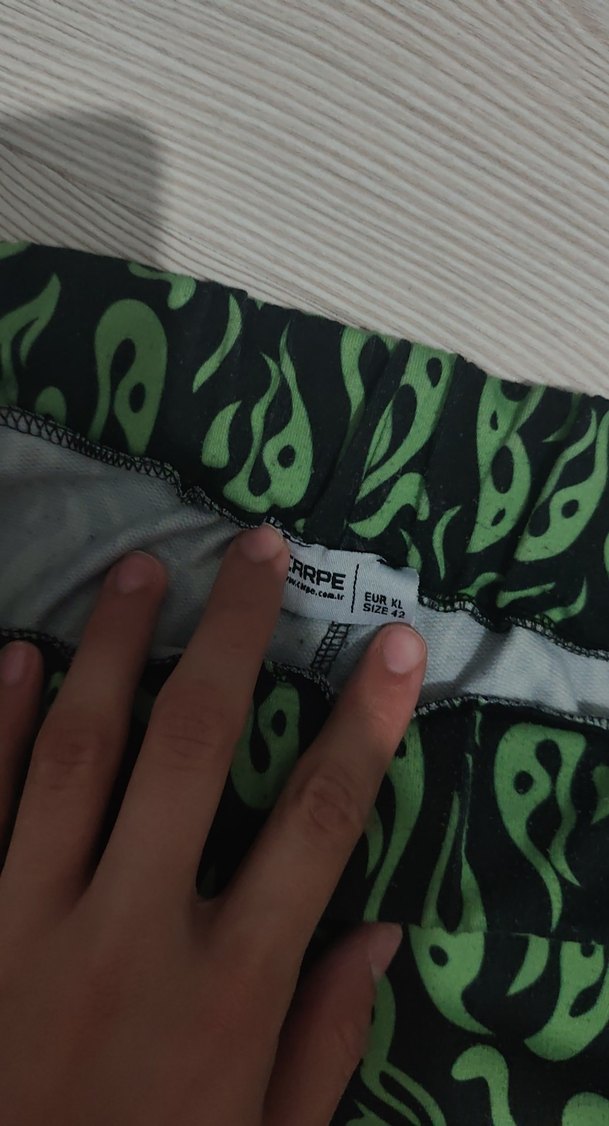 Yeşil alev Desenli Kadın eşofman altı - Görsel 3