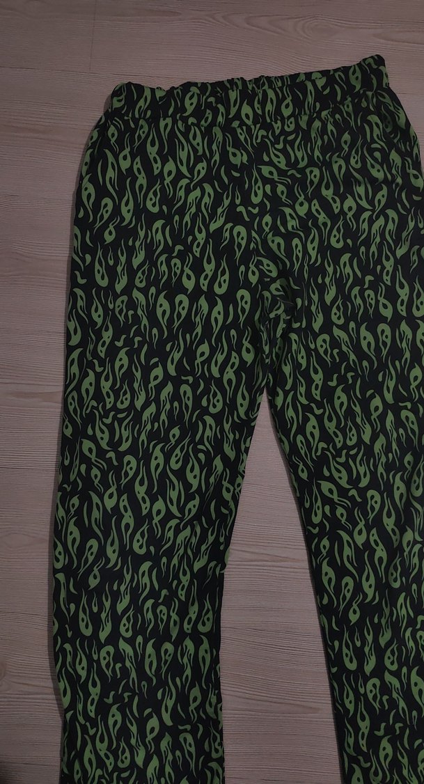 Yeşil alev Desenli Kadın eşofman altı - Görsel 2