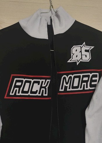 Rock Punk Siyah Gri Fermuarlı body - Görsel 2