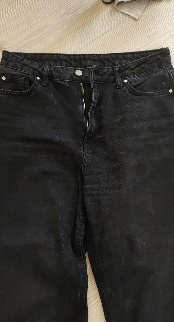 Siyah Rahat Kesim mom jeans - Görsel 2