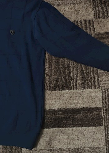 Lacivert Erkek Triko Yuvarlak Yaka Sweatshirt - Görsel 2