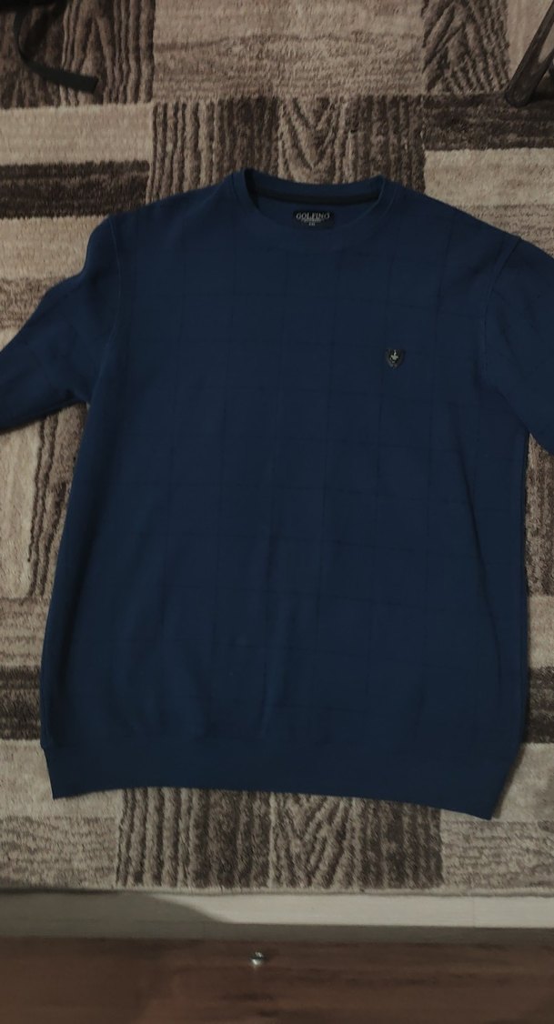 Lacivert Erkek Triko Yuvarlak Yaka Sweatshirt - Görsel 5