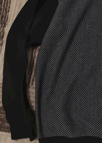 Gri Erkek Uzun Kollu Düğmeli Salaş Kazak - Görsel 4