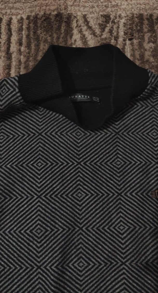 Gri Erkek Uzun Kollu Düğmeli Salaş Kazak - Görsel 2