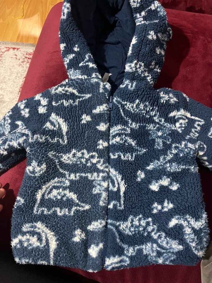 Kapüşonlu, Bağlama Desenli Erkek Çocuk Mont - Görsel 3