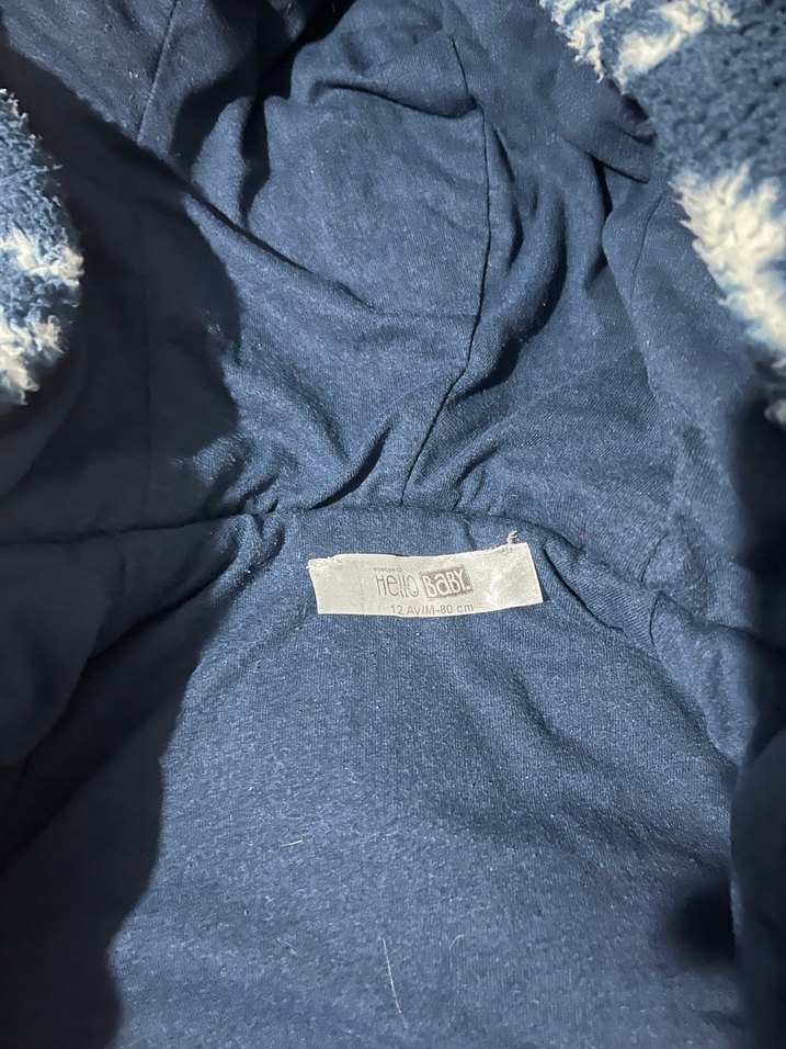 Kapüşonlu, Bağlama Desenli Erkek Çocuk Mont - Görsel 4