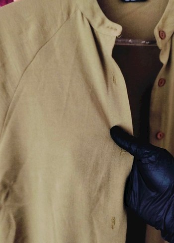 Kadın Haki Keten Uzun Kollu Tunik - Görsel 4